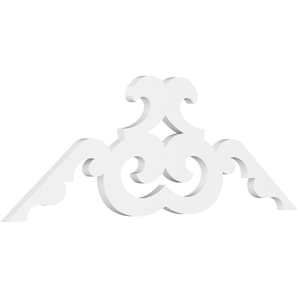 Ekena Millwork Pitch Benson Architectural Grade PVC Gable Pediment, 48"W x 18"H x 1"P (9/12) GPP048X018X100BEN - main